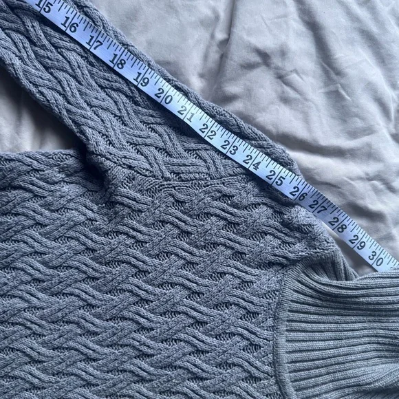Jeanne Pierre Sweater Women’s S Gray Cable Knit Turtleneck Fisherman Pullover - Picture 8 of 8